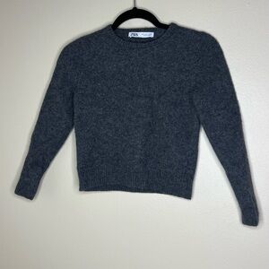 Zara 100% Wool Gray Women's Sweater Basic